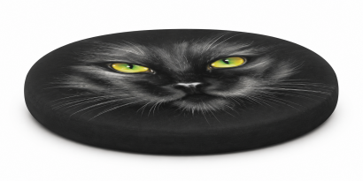 Poduszka na krzesło E-Ring Nero 37 cm – wygodna, okrągła, 3 cm, zdejmowany pokrowiec