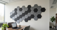 Filcowy Panel Ścienny Samoprzylepny HEXAGON Antracyt, 42x37 cm 4 mm – Panel Dekoracyjny, Akustyczny, Izolacyjny i Antykondensacyjny - 7
