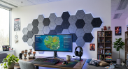 Filcowy Panel Ścienny Samoprzylepny HEXAGON Antracyt, 42x37 cm 4 mm – Panel Dekoracyjny, Akustyczny, Izolacyjny i Antykondensacyjny - 8