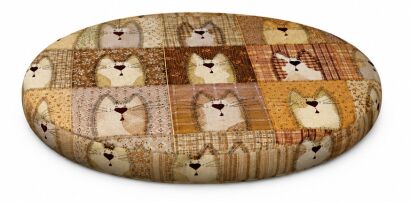 Poduszka na krzesło E-Ring Pexeso 37 cm – wygodna, okrągła, 3 cm, zdejmowany pokrowiec