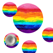 Zestaw podkładek na stół okrągłych 1+4 - COLORFULL - 2