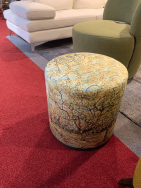 Pufa welurowa, Bertoni, nadruk Van Gogh Sad – okrągła pufa dekoracyjna, do salonu, walec 40cm, elegancka, zamek błyskawiczny - 8