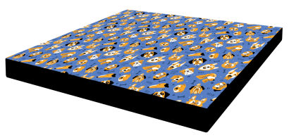 Legowisko - Materac SQUAR Blue Dogs 60x60x5 cm