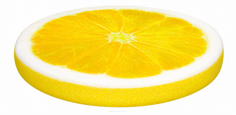 Poduszka na krzesło E-Ring Cytryna 37 cm – wygodna, okrągła, 3 cm, zdejmowany pokrowiec