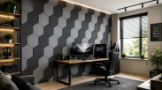 Filcowy Panel Ścienny Samoprzylepny HEXAGON Szary, 42x37 cm 4 mm – Panel Dekoracyjny, Akustyczny, Izolacyjny i Antykondensacyjny - 2