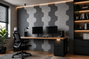 Filcowy Panel Ścienny Samoprzylepny HEXAGON Szary, 42x37 cm 4 mm – Panel Dekoracyjny, Akustyczny, Izolacyjny i Antykondensacyjny - 6