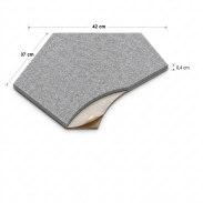 Filcowy Panel Ścienny Samoprzylepny HEXAGON Szary, 42x37 cm 4 mm – Panel Dekoracyjny, Akustyczny, Izolacyjny i Antykondensacyjny - 16