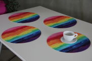 Zestaw podkładek na stół okrągłych 4D - COLORFULL - 2
