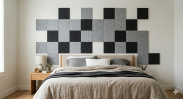 Filcowy Panel Ścienny Samoprzylepny KWADRAT Antracyt, 37x37 cm 4 mm – Panel Dekoracyjny, Akustyczny, Izolacyjny i Antykondensacyjny - 12