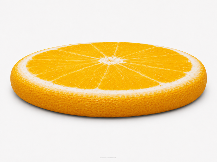 Poduszka na krzesło E-Ring Pomarańcza 37 cm – wygodna, okrągła, 3 cm, zdejmowany pokrowiec