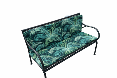 Poduszka ogrodowa wodoodporna na ławkę huśtawkę BERTONI Mallorca 120x40+40, zdejmowany pokrowiec