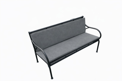 Poduszka ogrodowa wodoodporna na ławkę huśtawkę BERTONI Szara 120x40+40, zdejmowany pokrowiec